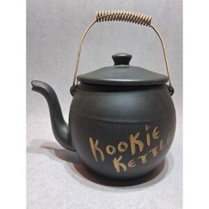 Vintage 50s McCoy Style Pottery USA Kookie Kettle Cookie Jar 8" Tall Home Decor